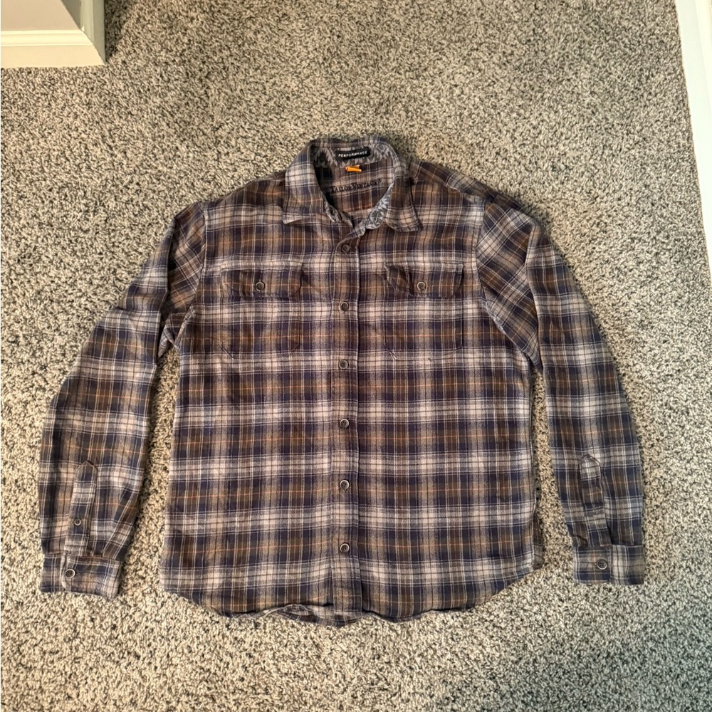 Tailor Vintage Performance Men's Casual Plaid Shirt-Size Medium